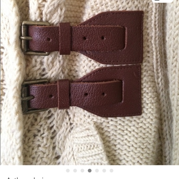 ANTHRO Angel of The North Blanched & Buckled Cardi - Picture 2 of 2